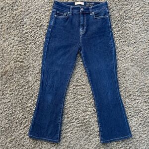 7 For All Mankind Dark Blue Flare Jeans